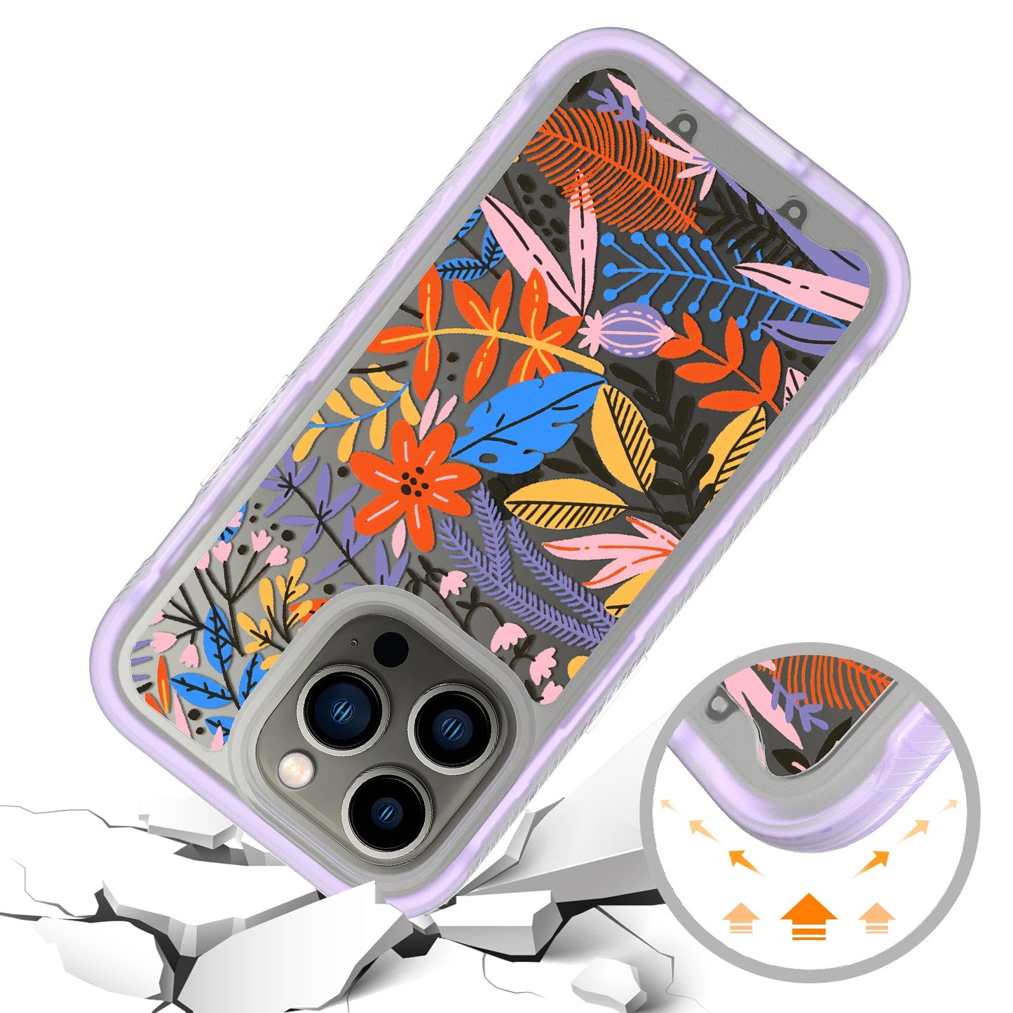 For Apple iPhone 14 (6.1") Stylish Design 2in1 Hybrid Dual Layer Armor Hard PC Rubber TPU Shockproof Front Frame Phone Case Cover