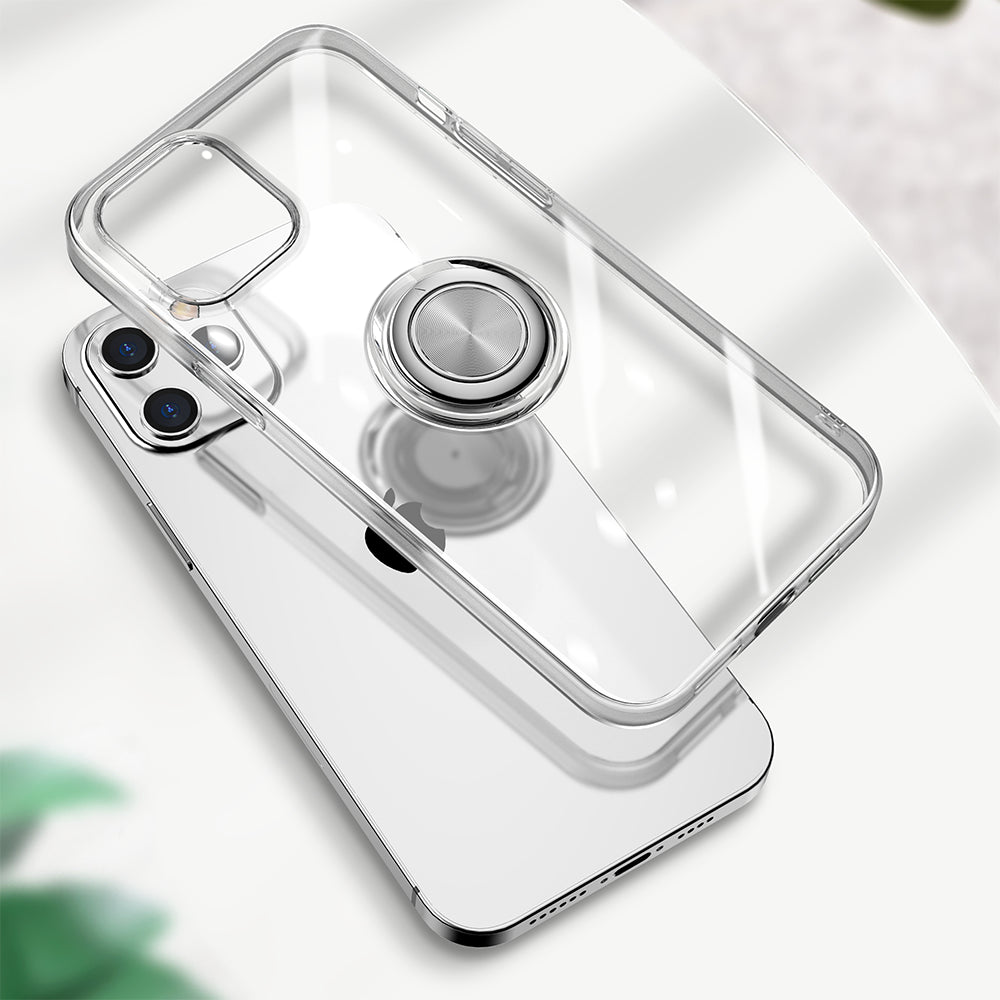 For Apple iPhone 13 /Pro Max Mini Hybrid Case with Invisible Ring Kickstand, Protective Soft TPU & Hard PC Shock -Absorbing Bumper Phone Case Cover