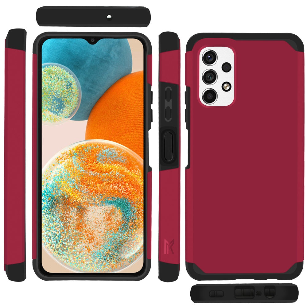 For Samsung Galaxy A23 5G Slim Shock Absorption 2 in 1 Tuff Hybrid Dual Layer Hard PC TPU Rubber Frame Armor Defender Phone Case Cover