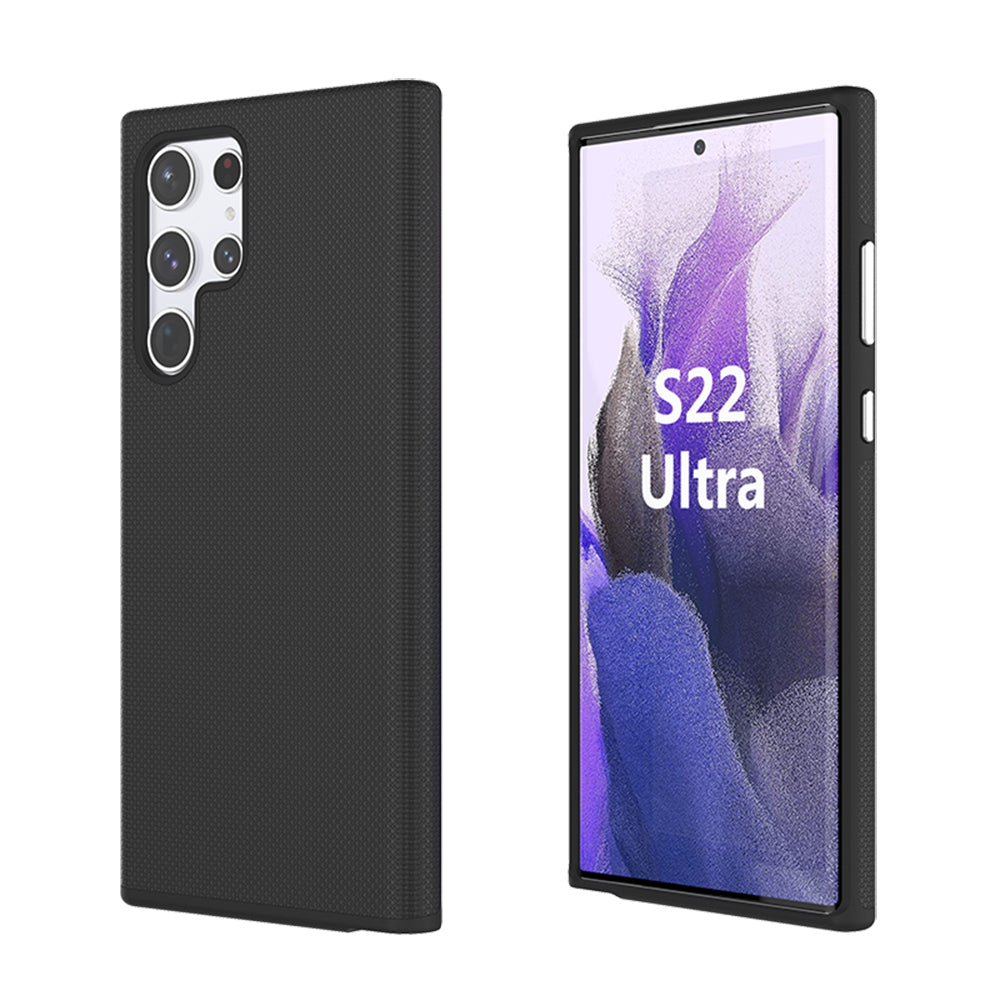 For Samsung Galaxy S22 /Plus Ultra Slim Hybrid Impact Anti-Slip Textured Armor Shockproof Dual Layer Soft TPU & Hard PC Rugged Bumper Phone Case Cover