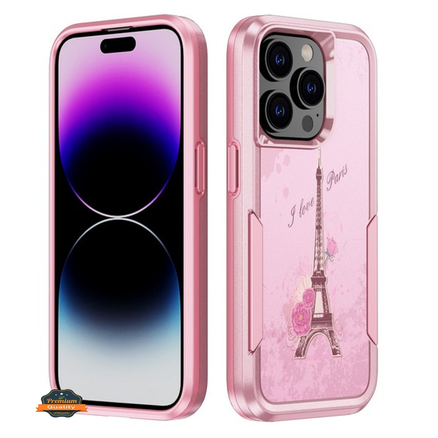 For Apple iPhone 14 /Plus Pro Max Pattern Design Hybrid Bumper Rugged Dual Layer Heavy-Duty Military-Grade Phone Case Cover