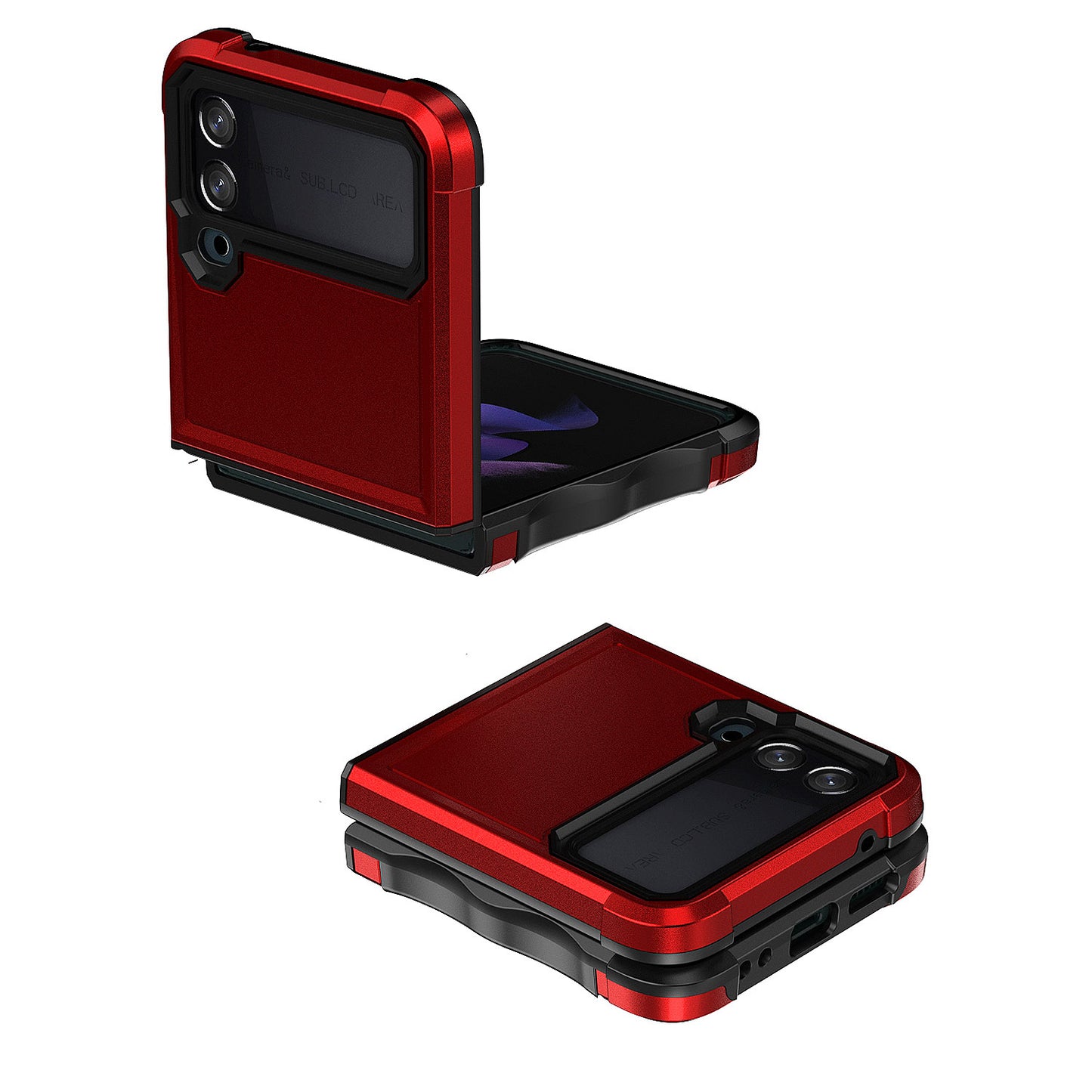 For Samsung Galaxy Z Flip 4 5G Slim Tough Shockproof Hybrid Heavy Duty Dual Layer TPU Bumper Rugged Rubber Defend Phone Case Cover