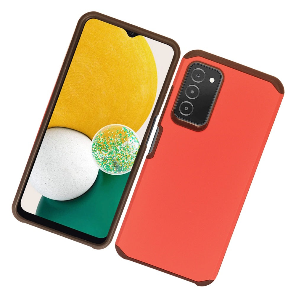 For Samsung Galaxy A03S Stylish Design Marble Armor Dual Layer 2 in 1 Rubberized Hard Shell Shockproof TPU Hybrid Phone Case Cover