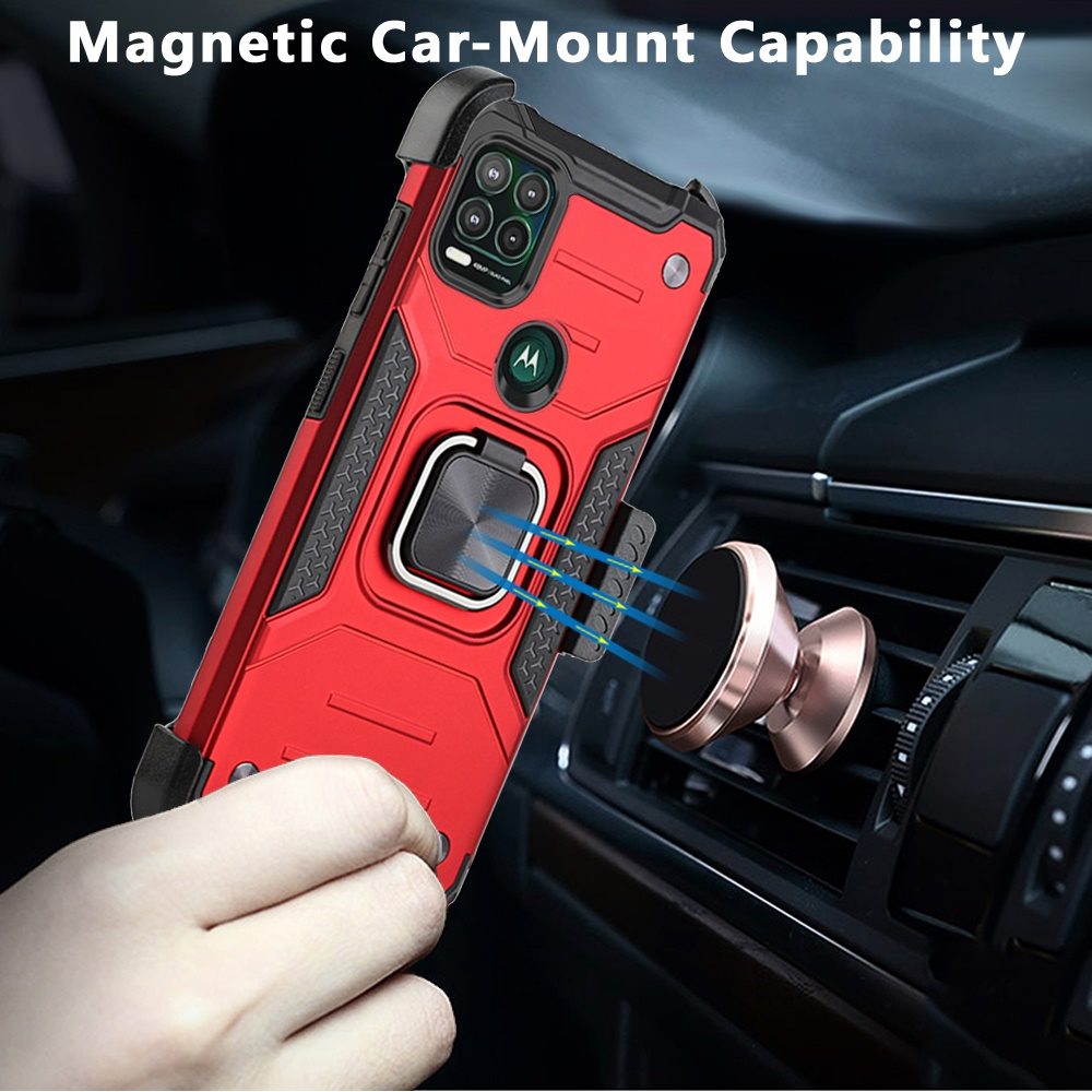For Motorola Moto G Stylus 2021 5G Version Holster Combo Clip 3 in 1 Armor Hybrid with Ring Kickstand Shockproof Rugged Phone Case Cover