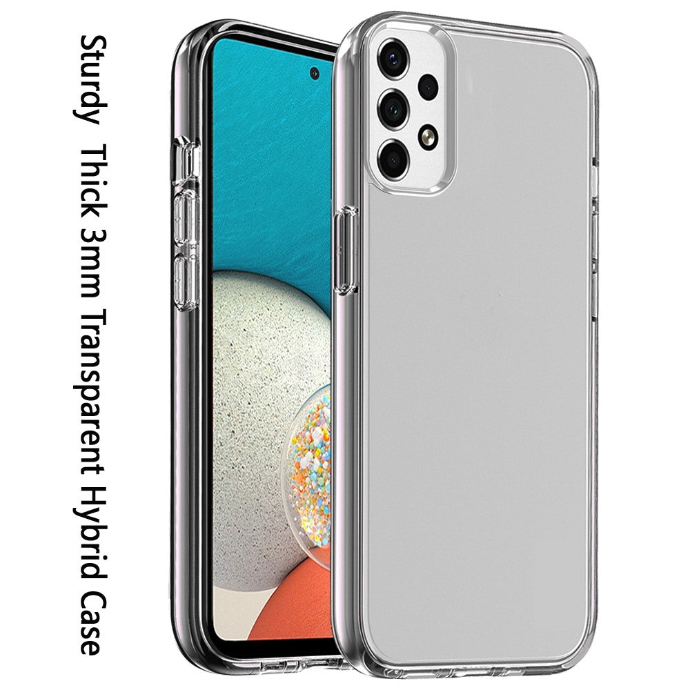 For Samsung Galaxy A53 5G Transparent Shock Absorption Thick TPU Rubber Gel Ultra Thick 3mm Hybrid Silicone Protective Slim Phone Case Cover