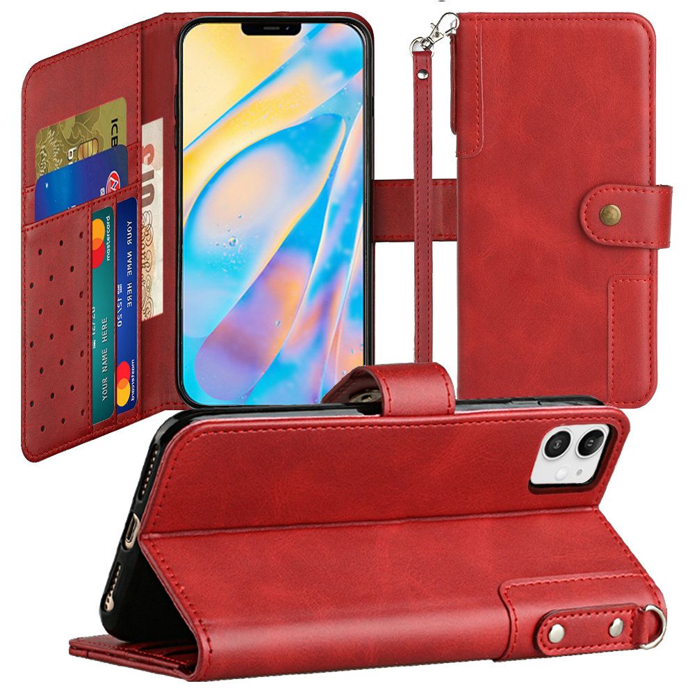 For Motorola Moto G Stylus 5G 2022 Wallet Case with Credit Card Holder, PU Leather Flip Pouch Storage Kickstand & Strap Phone Case Cover