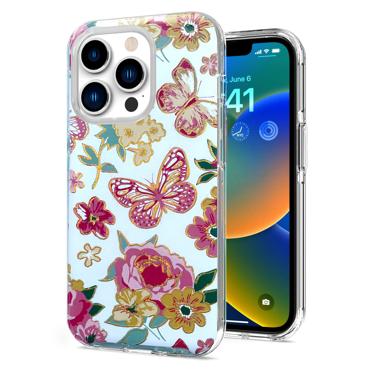 For Apple iPhone 11 (6.1") Stylish Gold Layer Design Hybrid Rubber TPU Hard PC Shockproof Armor Rugged Slim Fit Phone Case Cover