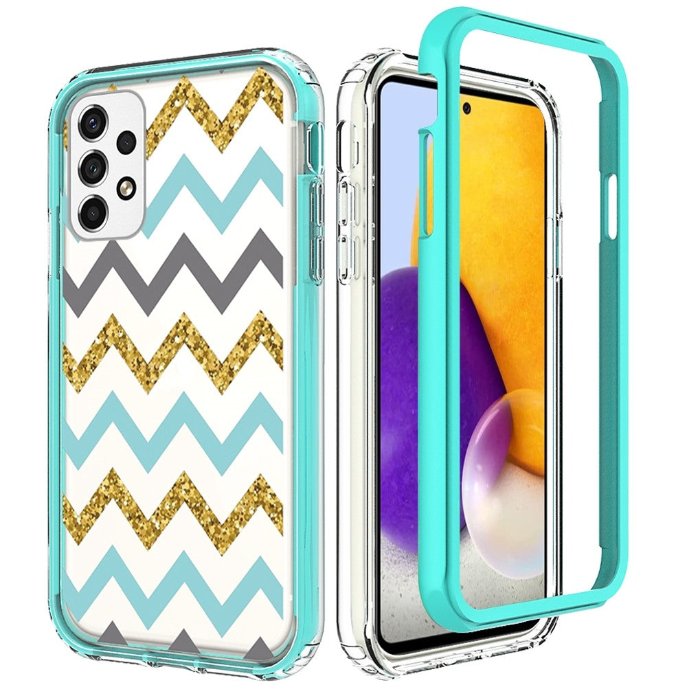 For Samsung Galaxy A73 5G Beautiful Design Hybrid Triple Layer Armor Hard PC Rubber TPU Shockproof Protective Frame Phone Case Cover