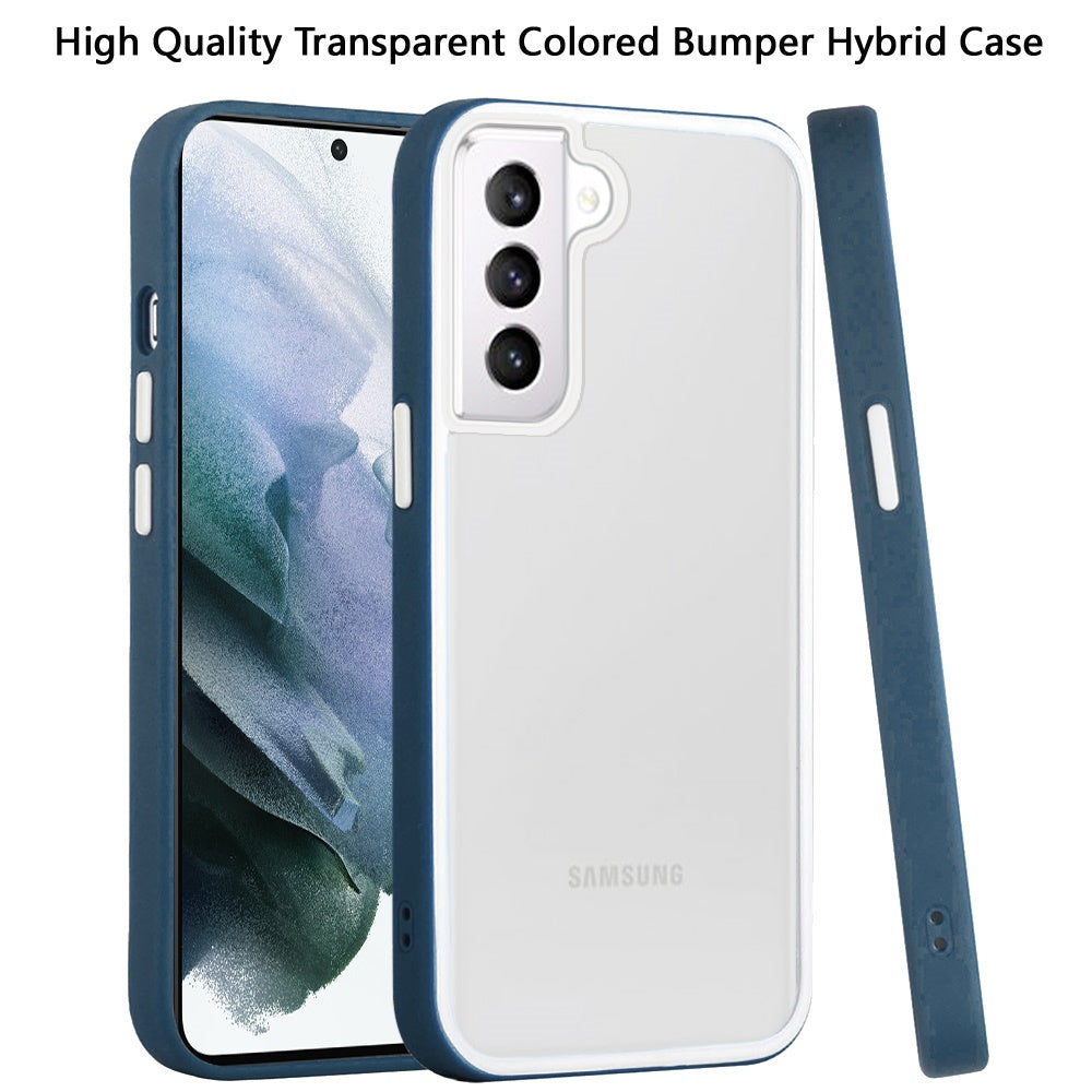 For Samsung Galaxy S22 /Plus Ultra Hybrid Transparent Clear Colored Frame Bumper Hard Back Shockproof Slim Soft TPU Silicone Protective Phone Case Cover