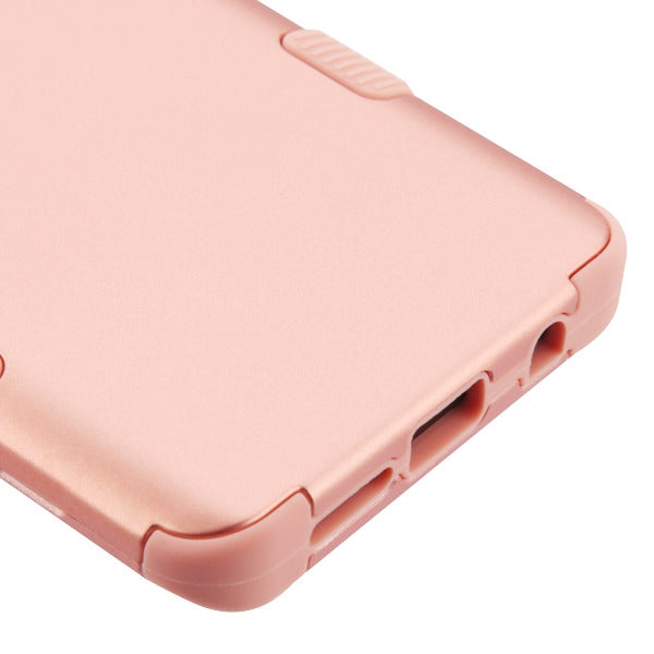 For Samsung Galaxy S10 Hybrid Three Layer Hard PC Shockproof Heavy Duty TPU Rubber Anti-Drop Rose Gold Phone Case Cover