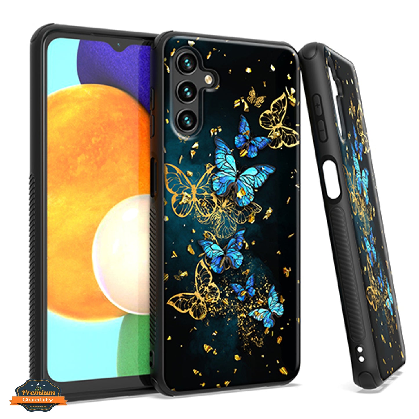 For Samsung Galaxy A13 5G Marble Fashion Stone Stylish Flake Glitter Bling Hybrid Slim Glossy TPU Rubber Hard Protection Phone Case Cover