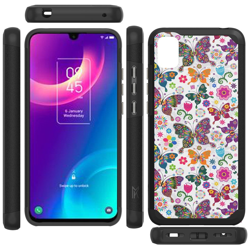 For TCL 30 LE T602DL Slim Corner Protection Shock Absorption Hybrid Dual Layer Hard TPU Rubber Frame Armor Defender Phone Case Cover