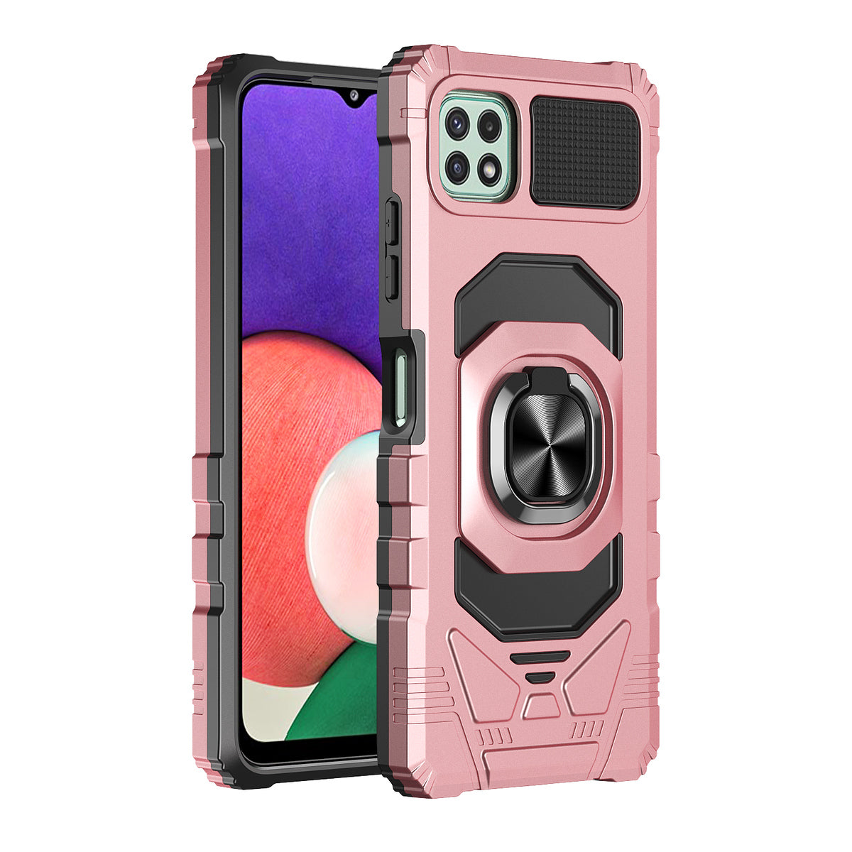 For Samsung Galaxy A53 5G Hybrid Dual Layer with Rotate Magnetic Ring Stand Holder Kickstand, Rugged Shockproof Protective Phone Case Cover