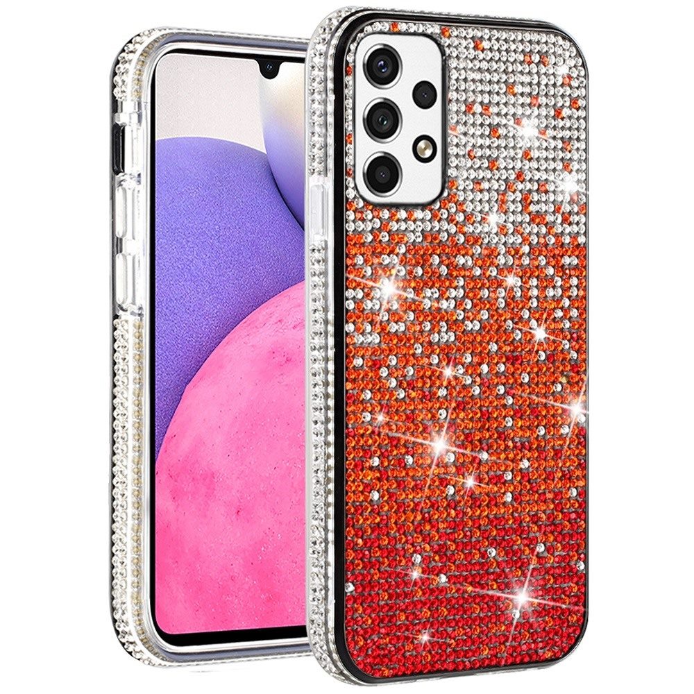 For Samsung Galaxy A33 5G Glitter Bling Ultra Thin TPU Sparkle Diamond Rhinestone Shiny Full Cover Crystal Stones Back Phone Case Cover