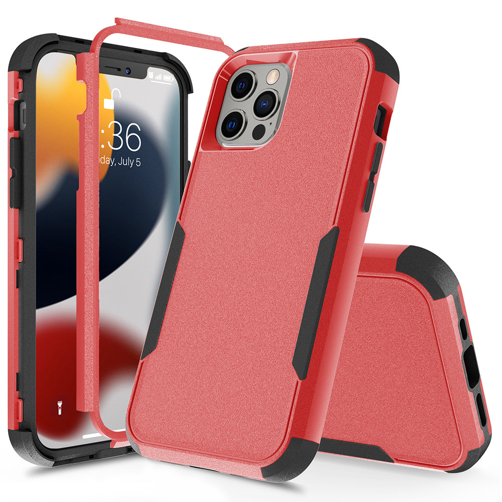 For Apple iPhone 13 /Pro Max Mini Armor 3 in 1 Three Layer Heavy Duty Rugged Hybrid Hard PC Soft TPU Bumper Shockproof Full Protective Phone Case Cover