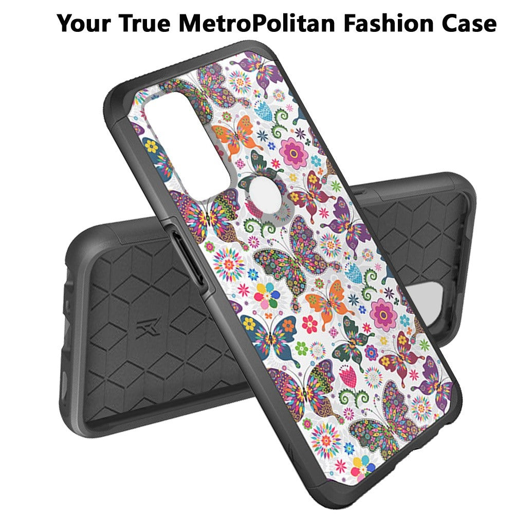 For Cricket Dream 5G Graphic Design Pattern Hard PC Soft TPU Silicone Protection Hybrid Shockproof Armor Rugged Bumper Phone Case Cover