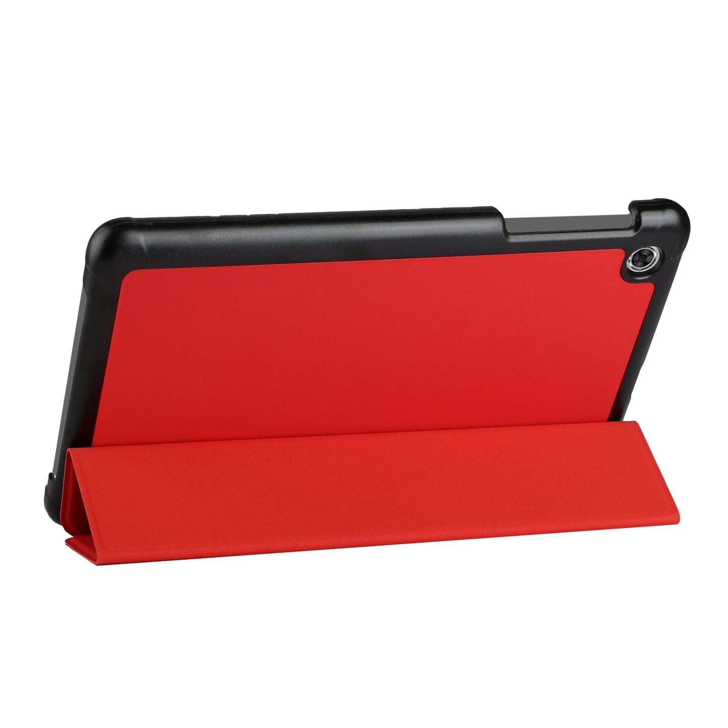 Case for Samsung Galaxy Tab A7 Lite (8.7 inch) Lightweight Trifold Stand Magnetic Closure PU Leather Hard Shell Folio Hybrid Protective Black Tablet Cover