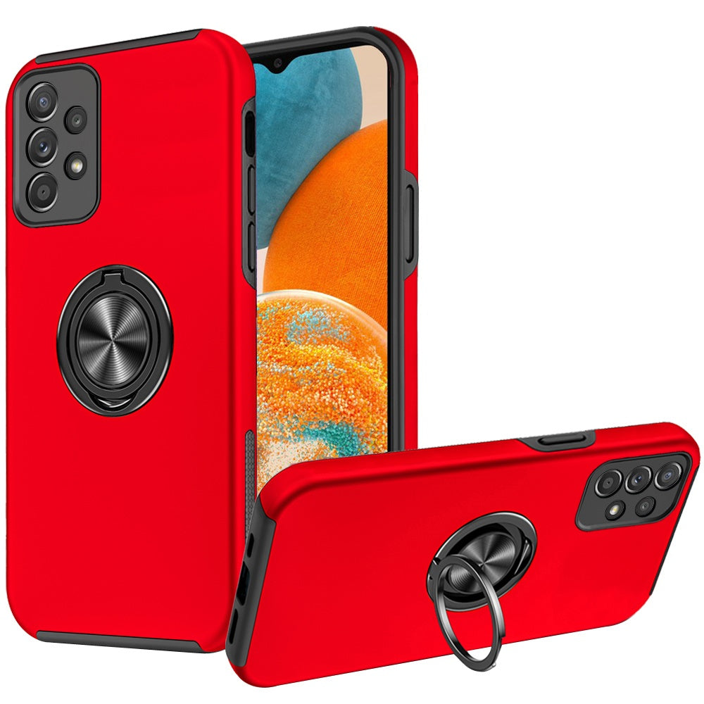 For Samsung Galaxy A23 5G Slim Hybrid 360 Degree Rotatable Metal Invisible Ring Stand Holder Fit Magnetic Car Mount Phone Case Cover