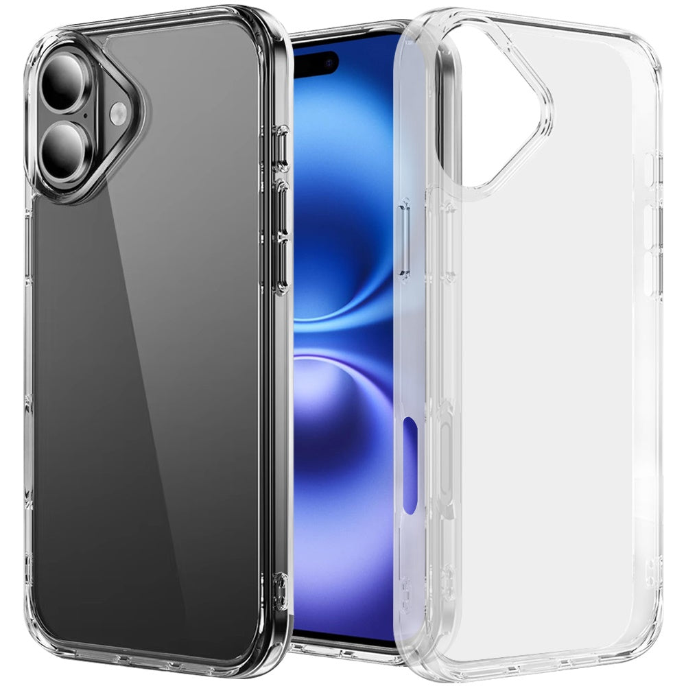 For Apple iPhone 17 Shockproof Slim Crystal Clear Transparent Hybrid Cover with Enhanced Drop Protection Case Cover Transparent