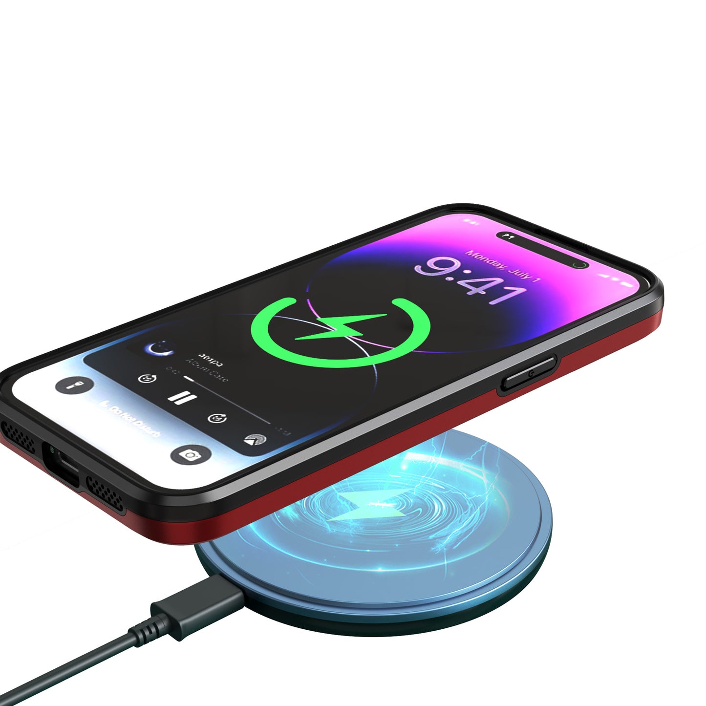 For Apple iPhone 16 Pro (6.3") Foldable Kickstand Camera Protector 2in1 Hybrid MagSafe Compatible Bumper Magnetic Case Cover