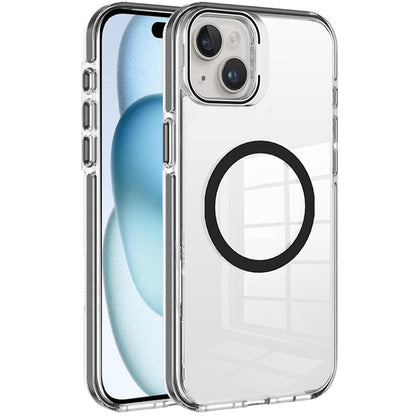 Built-in Camera Kick-Stand, Compatible with MagSafe, Transparent Colorful Edged Tough Hybrid TPU