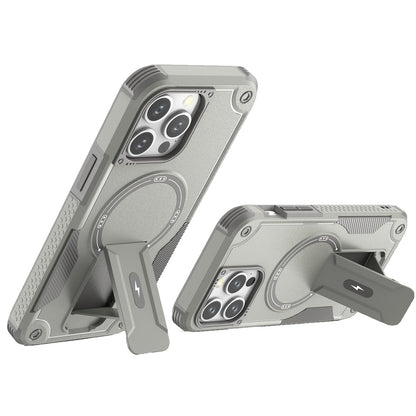 For Apple iPhone 13 Pro Magnetic Invisible Kickstand Holder with Magsafe, Slim Fit Shockproof Hybrid Military Grade Heavy Duty Case Cover