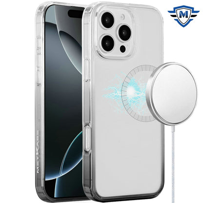 For Apple iPhone 16 Pro Max (6.9") Premium Gradiant Space Two Tone Hybrid TPU Magnetic [Compatible with Magsafe] Shockproof Case Cover