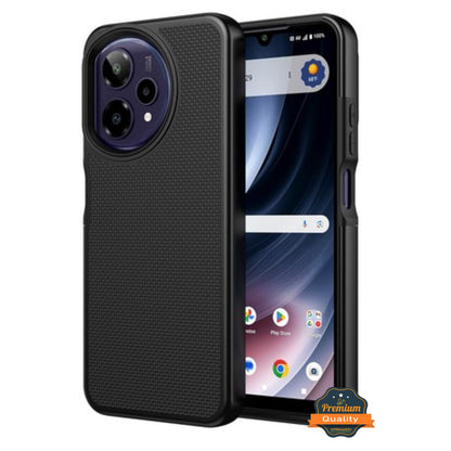 For AT&T Verge 2 Dual Layer Slim & Tough Hybrid Shockproof Heavy Duty Rubber TPU Matte with Textured Rugged Shell Protection Case Cover