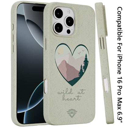 For Apple iPhone 16 Pro Max (6.9") Eco Friendly Bio-Degradable Design Hybrid Cases Slim Fit Soft TPU Drop Protection Rubber printed Case Cover