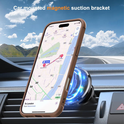 For Apple iPhone 17 Translucent Matte Finish, MagSafe Compatible, Built-in Ring Stand, Shockproof Protective Back Case Cover