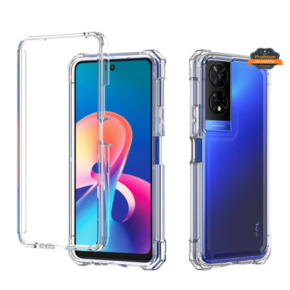 For Samsung Galaxy Xcover 7 Pro, Samsung Galaxy Xcover 6, Samsung Galaxy Xcover 6 Pro Full-Body Dual Layer Hybrid Case Slim, Drop-Proof TPU Hard PC, Durable Corner Front Bumper Protector Case Cover Clear Transparent