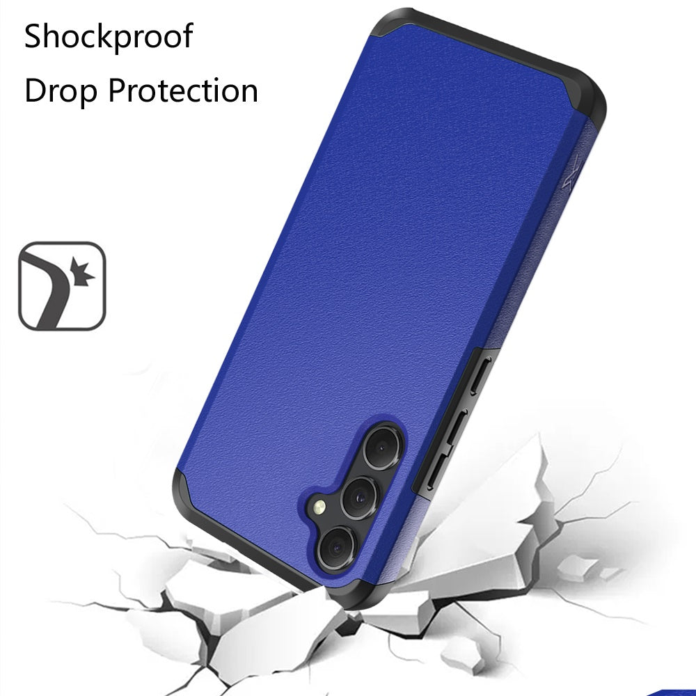 Phone Case for Samsung Galaxy A15 5G Rugged Shockproof Heavy Duty Hybrid Armor Anti Slip Durable Grip Dual Layer Protective Hard Shell Cover Classic Blue