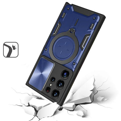 For Apple iPhone 17 AIR Hybrid Magnetic 360° Ring Kickstand, MagSafe Compatible, Durable Full Camera Lens Protection Case Cover