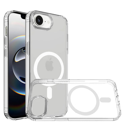 For Apple iPhone 17E /16E Classic Hybrid True Transparent Shockproof Back Magnetic Case Compatible with MagSafe Case Cover Clear