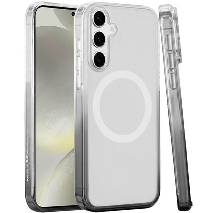 For Samsung Galaxy S25+ /S25 Plus /S24+ Plus Transparent Two Tone Gradiant Magnetic Space [Compatible with Magsafe] Hybrid Shockproof Protective Case Cover