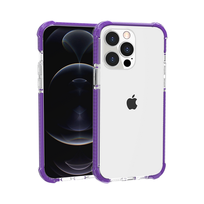 For Apple iPhone SE 3 (2022) SE/8/7 Hybrid Transparent Acrylic Rubber Gummy Hard PC Silicone TPU Color Bumper Frame Shockproof Case Cover