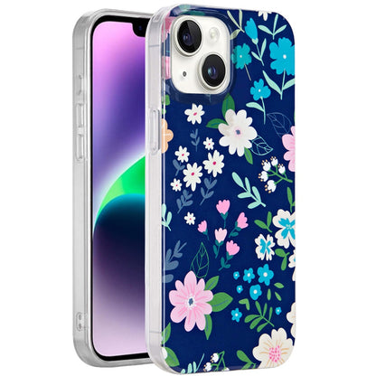 For Apple iPhone 14 /13 Fashion Layer Design Slim IMD TPU Protective, Shockproof Hybrid Stylish Durable Hard PC Case Cover