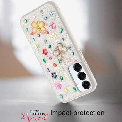For Samsung Galaxy S25 /S24 Diamond Butterfly 3D Glitter Bling Design, Slim Hybrid Sparkle Protective Cover TPU for Women Girls Case Cover Teal