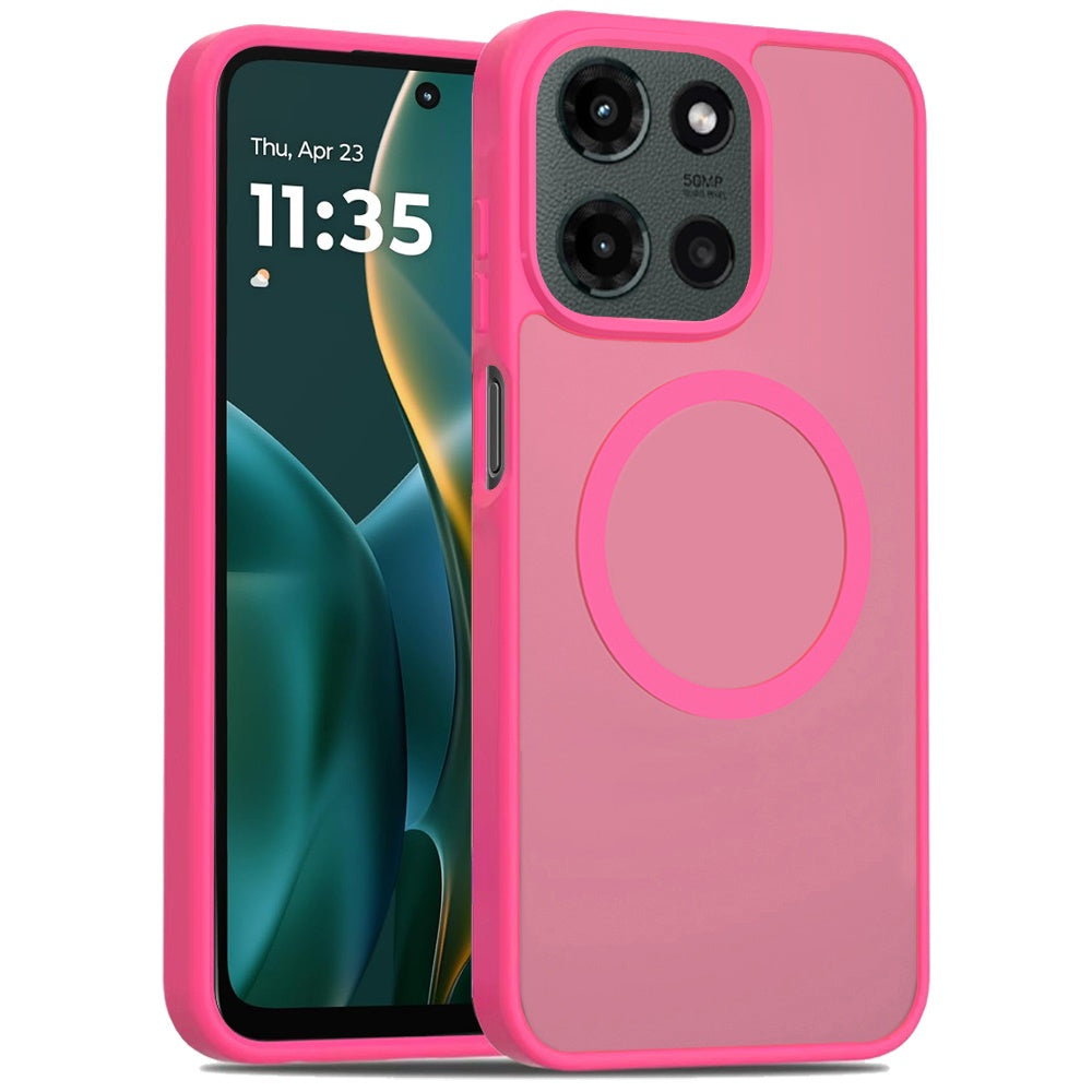 For Motorola Moto G 5G 2025 MagSafe Compatible Case Hybrid Soft TPU Bumper Hard Translucent Matte Back Slim Shockproof Case Cover