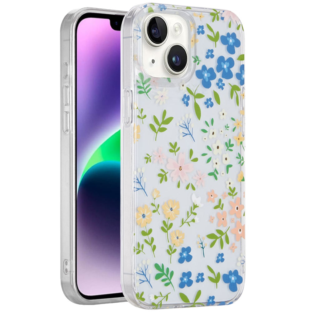 For Apple iPhone 14 /13 Fashion Layer Design Slim IMD TPU Protective, Shockproof Hybrid Stylish Durable Hard PC Case Cover