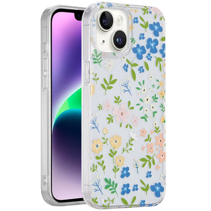 For Apple iPhone 14 /13 Fashion Layer Design Slim IMD TPU Protective, Shockproof Hybrid Stylish Durable Hard PC Case Cover