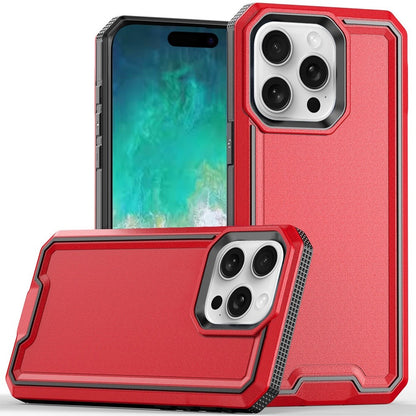 For iPhone 16 Pro Max (6.9") Tough Modern Fused Hybrid Armor Hard PC TPU Rubber Shockproof Drop Protection Impact Case Cover Blue