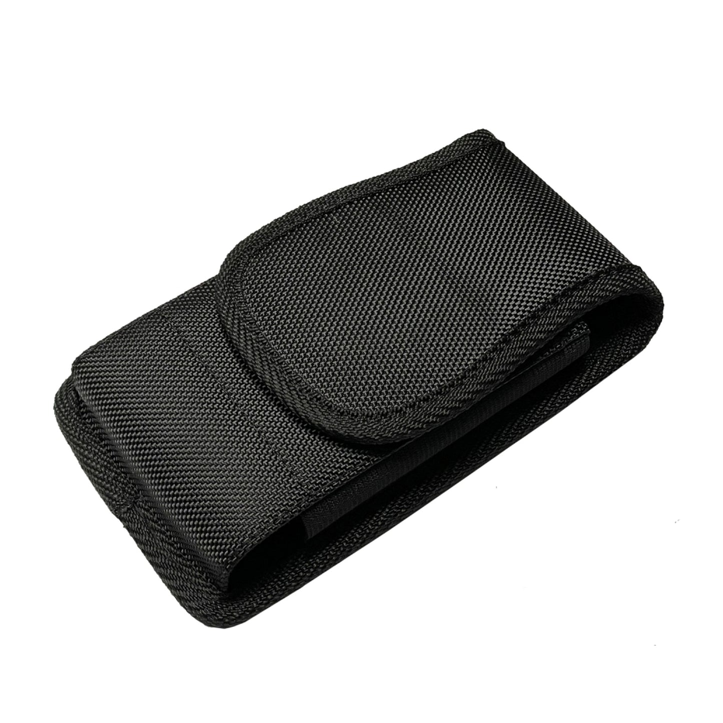 For Apple iPhone 16 Pro (6.3") Pouch Case Universal Vertical Canvas Built in Credit Card ID Slot and Belt Clip Loop Holster Cell Phone Holder Cover [Black]