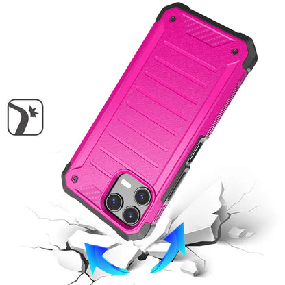 For T-Mobile Revvl 8 Pro Tough Lined Design Hybrid Shockproof Protective Rugged TPU Hard PC with Durable Grip Case Cover