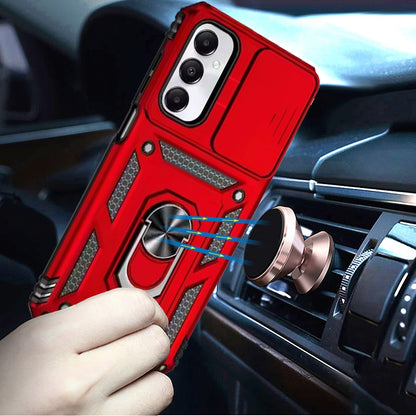 For Samsung Galaxy S25 Fan Edition /Galaxy S25 FE Hybrid Ring Shockproof with 360° Rotate Ring Kickstand, Camera Lens Protection, Soft Edge Bumper Case Cover