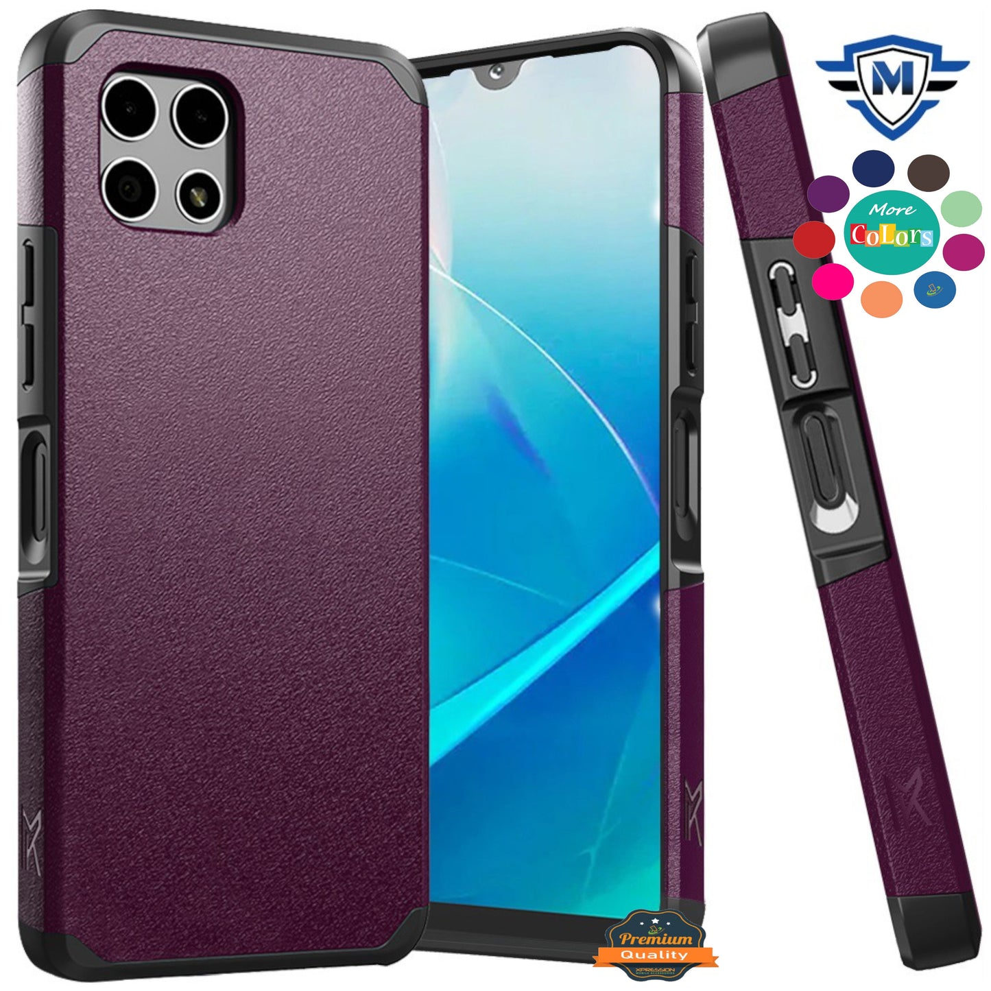 For Motorola Moto G 5G 2025 Premium Slim Tough 2in1 Hybrid Case Dual-Layer PC TPU Rubber Armor with Shockproof Protection Case Cover