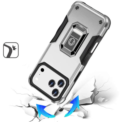 For Apple iPhone 17 Pro Max (6.9") Hybrid Stand Magnetic Ring Holder Kickstand Heavy Duty Rugged Drop Silicone & Hard PC Shockproof Case Cover