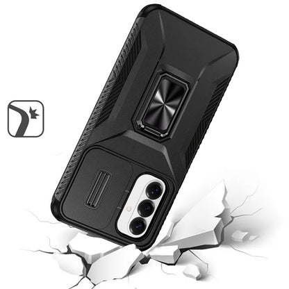 For Samsung Galaxy S26+ / S26 Plus Case, Camera Cover with Magnetic Rotation Ring Stand, Military Grade Hybrid Hard TPU Shockproof Case Cover