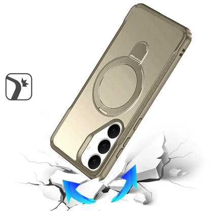 For Samsung Galaxy S26+ / S26 Plus Matte Finish Magnetic Ring Hybrid Protective Invisible Kickstand Magsafe Compatible Case Cover
