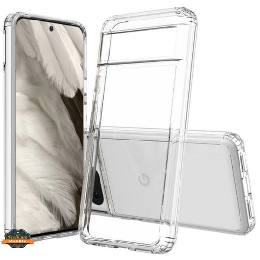 For Google Pixel 9 Crystal HD Clear Back Hybrid Case TPU Bumper Frame Slim Shockproof Hard Defender Case Cover Clear